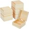 6 Pack Unfinished Wooden Boxes with Hinged Lids - Pinewood Magnetic Storage for Crafts & Jewelry - Unfinished Wood Box